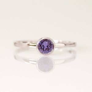 Tanzanite Swarovski Ring | Sterling Silver 925